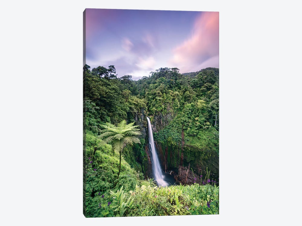 Waterfall At Sunset, Costa Rica by Matteo Colombo 1-piece Canvas Print