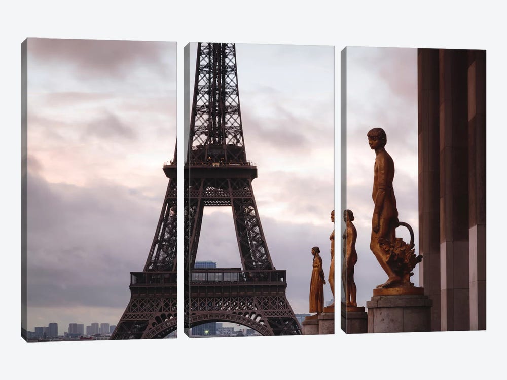 Second Level, Eiffel Tower, Paris, Ile-de-France, France by Matteo Colombo 3-piece Canvas Wall Art