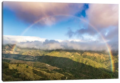 After The Rain, Costa Rica Canvas Art Print - Rainbow Art