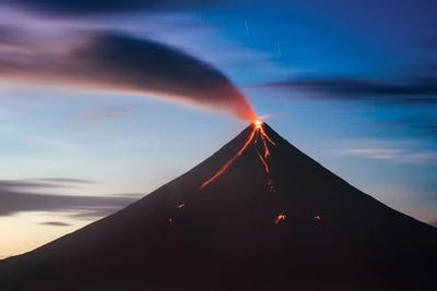 Volcano Eruption, Philippines by Matteo Colombo framed wall art