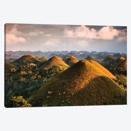 Chocolate Hills Sunset I Canvas Print #TEO793} by Matteo Colombo Canvas Artwork