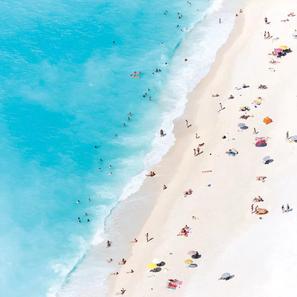 Large Coastal Art - Canvas Prints: Aerial View Of Myrtos Beach V, Cephalonia, Ionian Islands, Greece by Matteo Colombo
