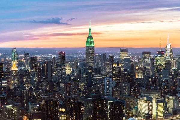 Matteo Colombo: Skyline At Dusk II, Midtown, New York City, New York, USA by Matteo Colombo