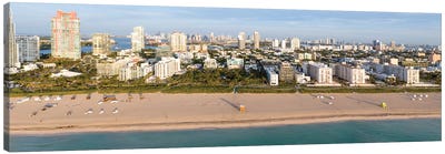 Miami Beach Panorama Canvas Art Print - Miami Skylines