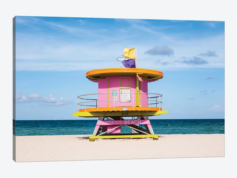 Lifeguard Cabin, South Beach, Miami II by Matteo Colombo 1-piece Canvas Print