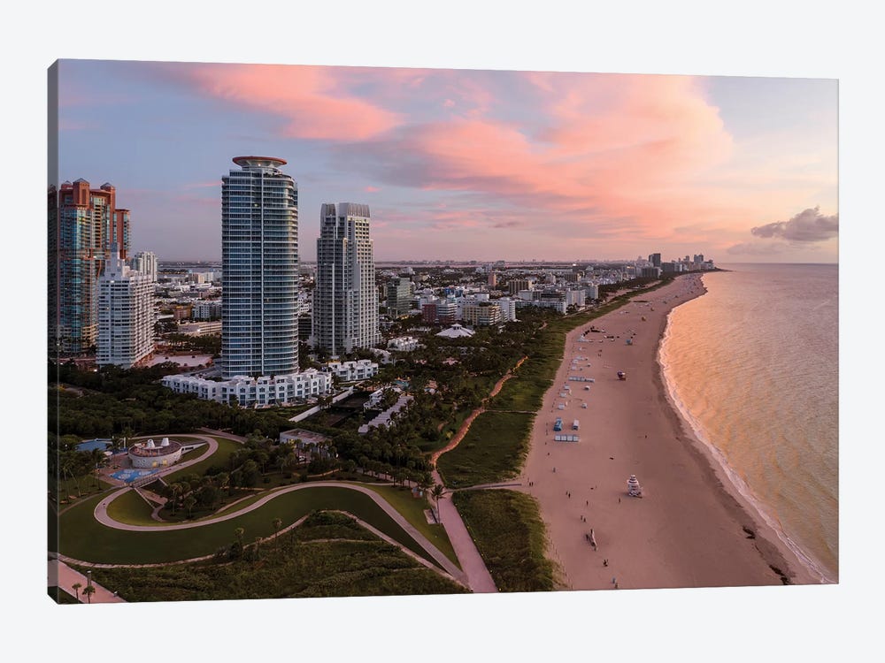 South Beach From The Air, Miami by Matteo Colombo 1-piece Canvas Art