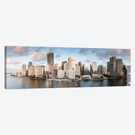Miami Downtown At Sunrise Canvas Print #TEO817} by Matteo Colombo Canvas Wall Art