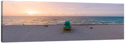 Panoramic Sunrise Over Miami Beach Canvas Art Print - Miami Art