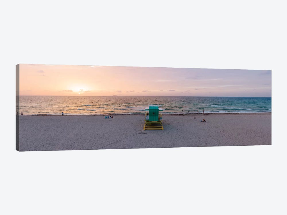 Panoramic Sunrise Over Miami Beach by Matteo Colombo 1-piece Canvas Art Print