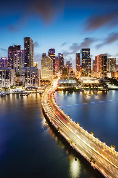 Miami Skylines: Miami Skyline At Night II by Matteo Colombo