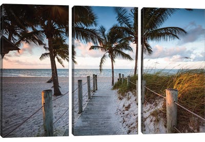 Beach Sunrise, Key West I Canvas Art Print - 3-Piece Beach Art