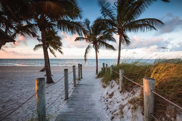 Large Photography - Canvas Prints: Beach Sunrise, Key West I by Matteo Colombo