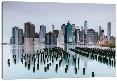 Skyline, Lower Manhattan, New York City, New York, USA Canvas Art Print - New York City Skylines