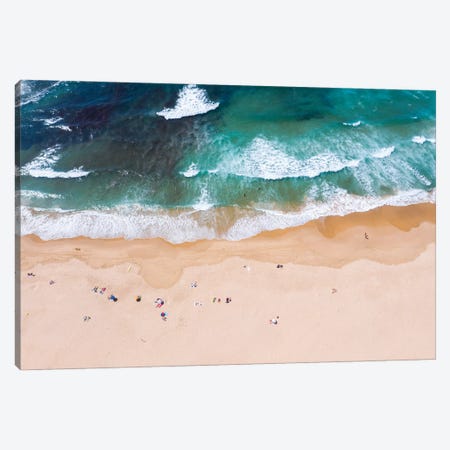 Beach Aerial, Portugal Canvas Print #TEO836} by Matteo Colombo Canvas Wall Art