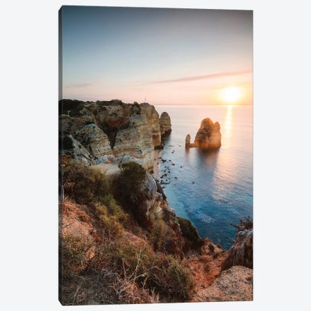 First Light In Algarve Canvas Print #TEO837} by Matteo Colombo Canvas Artwork
