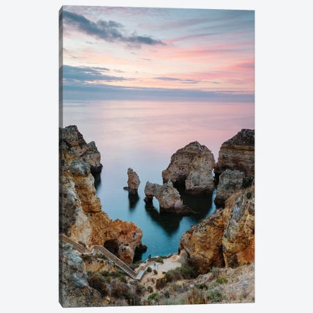 Sunset In Algarve Canvas Print #TEO840} by Matteo Colombo Canvas Artwork