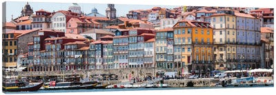 Porto Waterfront Canvas Art Print - Portugal Art