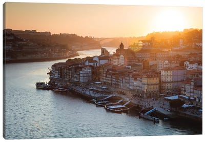 Sunset In Porto Canvas Art Print - Porto