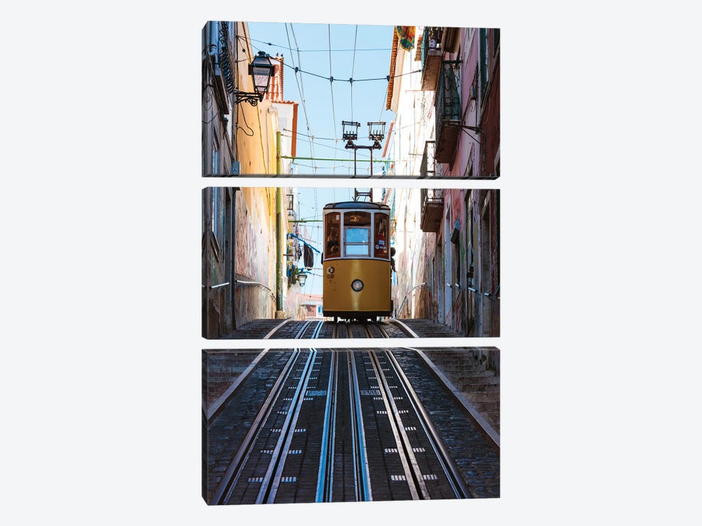 Tram In Lisbon I by Matteo Colombo 3-piece Canvas Art