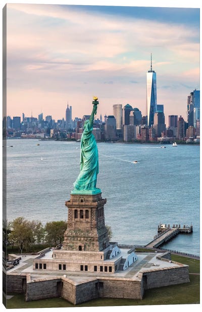 Statue Of Liberty, New York City, New York, USA Canvas Art Print - Monument Art
