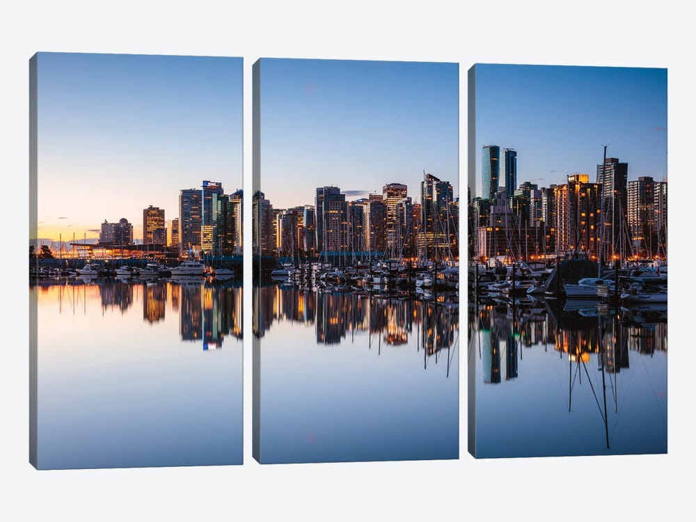 Vancouver Skyline by Matteo Colombo 3-piece Canvas Print