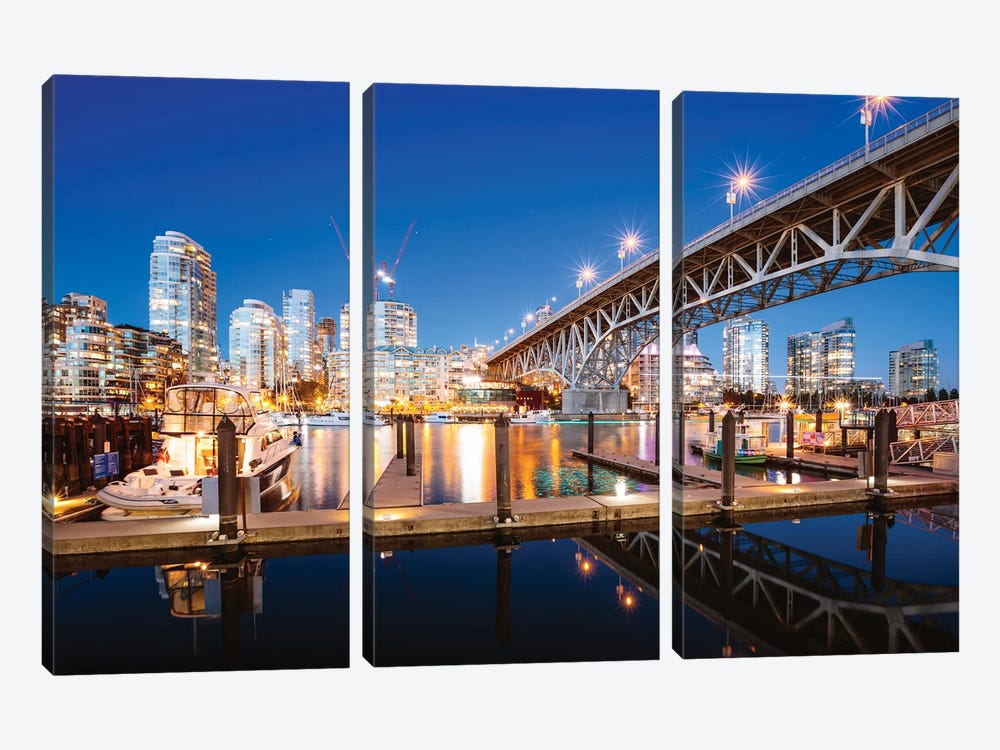 Vancouver Harbor by Matteo Colombo 3-piece Canvas Artwork