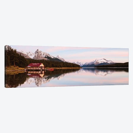 Maligne Lake Panorama Canvas Print #TEO870} by Matteo Colombo Canvas Print