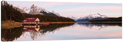 Maligne Lake Panorama Canvas Art Print - Canada Art