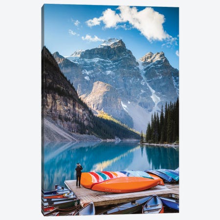 At Moraine Lake Canvas Print #TEO881} by Matteo Colombo Canvas Artwork
