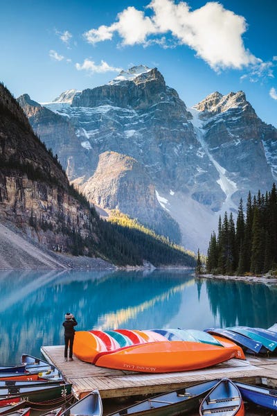 Matteo Colombo: At Moraine Lake by Matteo Colombo