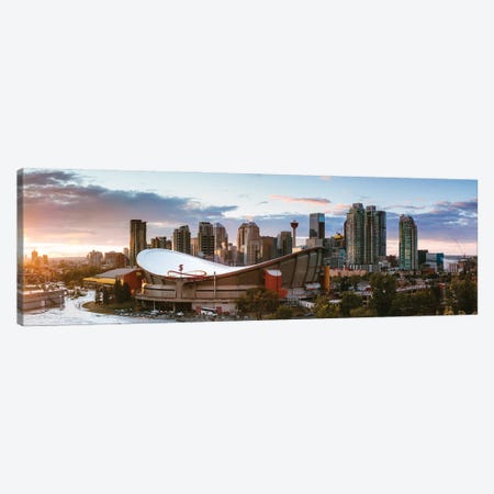 Sunset In Calgary I Canvas Print #TEO885} by Matteo Colombo Canvas Print