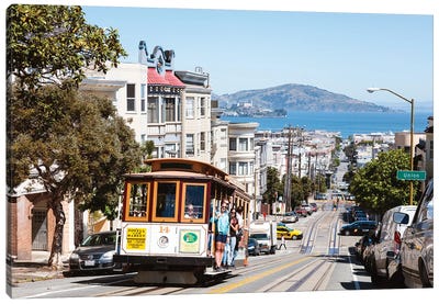 In The Streets Of San Francisco Canvas Art Print - Train Art