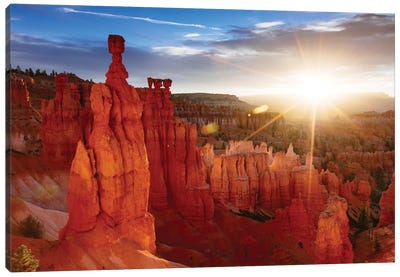 Sunrise, Thor's Hammer, Bryce Canyon National Park, Utah, USA Canvas Art Print - Photography Art