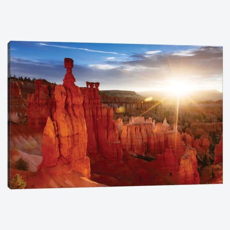 Sunrise, Thor's Hammer, Bryce Canyon National Park, Utah, USA Canvas Print #TEO88} by Matteo Colombo Canvas Wall Art