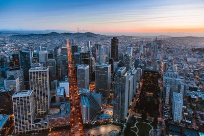 Dusk In San Francisco by Matteo Colombo framed wall art