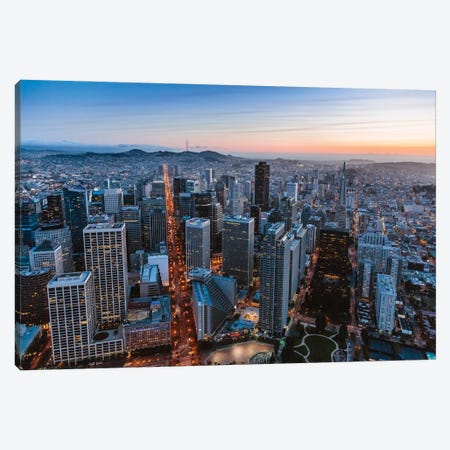 Dusk In San Francisco Canvas Print #TEO892} by Matteo Colombo Canvas Art Print
