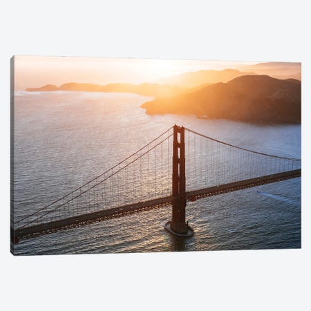 The Golden Gate From Above Canvas Print #TEO894} by Matteo Colombo Canvas Art