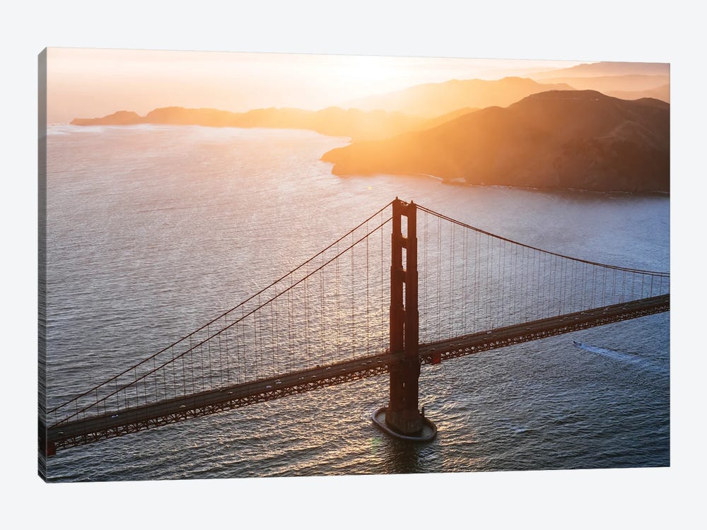 The Golden Gate From Above by Matteo Colombo 1-piece Canvas Wall Art