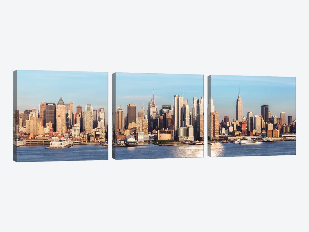 Midtown Manhattan Panorama I by Matteo Colombo 3-piece Canvas Art