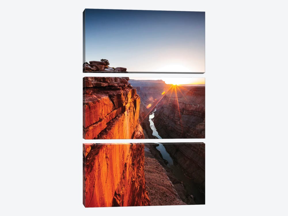 Sunrise, Toroweap Point, North Rim, Grand Canyon National Park, Arizona, USA 3-piece Canvas Print