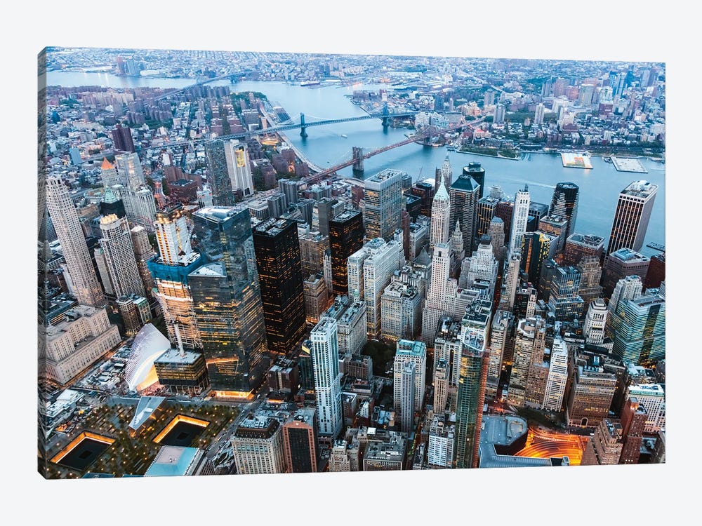 Flying Over Manhattan by Matteo Colombo 1-piece Canvas Wall Art