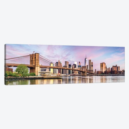 Colorful Dawn In New York Canvas Print #TEO904} by Matteo Colombo Canvas Art