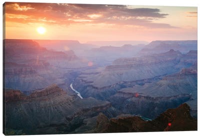 Sunset As Seen Mohave Point, South Rim, Grand Canyon National Park, Arizona, USA Canvas Art Print - Grand Canyon National Park Art