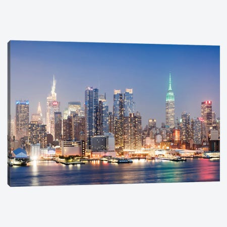 Night In New York City Canvas Print #TEO910} by Matteo Colombo Canvas Artwork