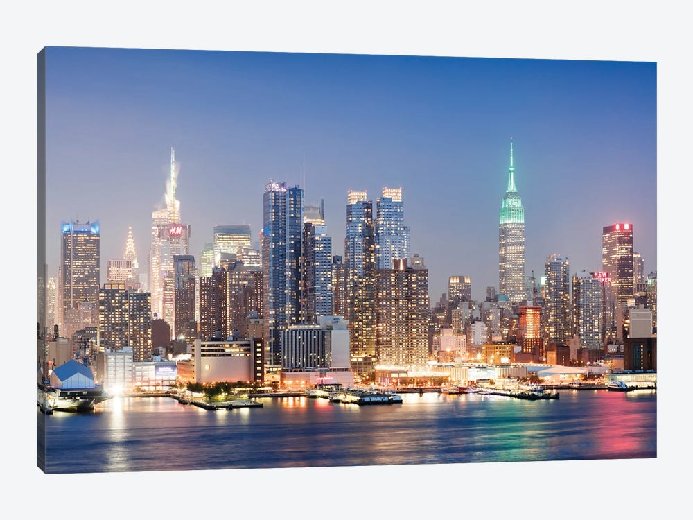 Night In New York City by Matteo Colombo 1-piece Canvas Art Print