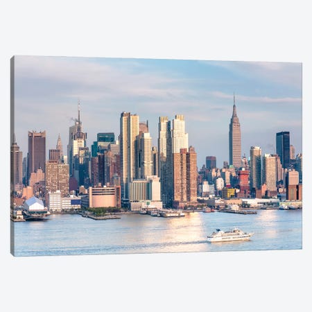 Sunset In New York Canvas Print #TEO915} by Matteo Colombo Art Print