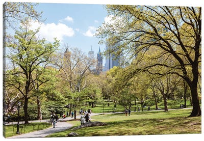 Spring At The Central Park Canvas Art Print - Central Park