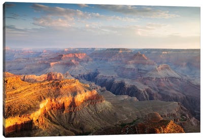 Sunset As Seen Yavapai Point, South Rim, Grand Canyon National Park, Arizona, USA Canvas Art Print - Outdoor Adventure Travel