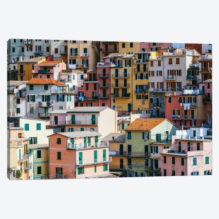 Colorful Houses, Cinque Terre Canvas Print #TEO920} by Matteo Colombo Canvas Print