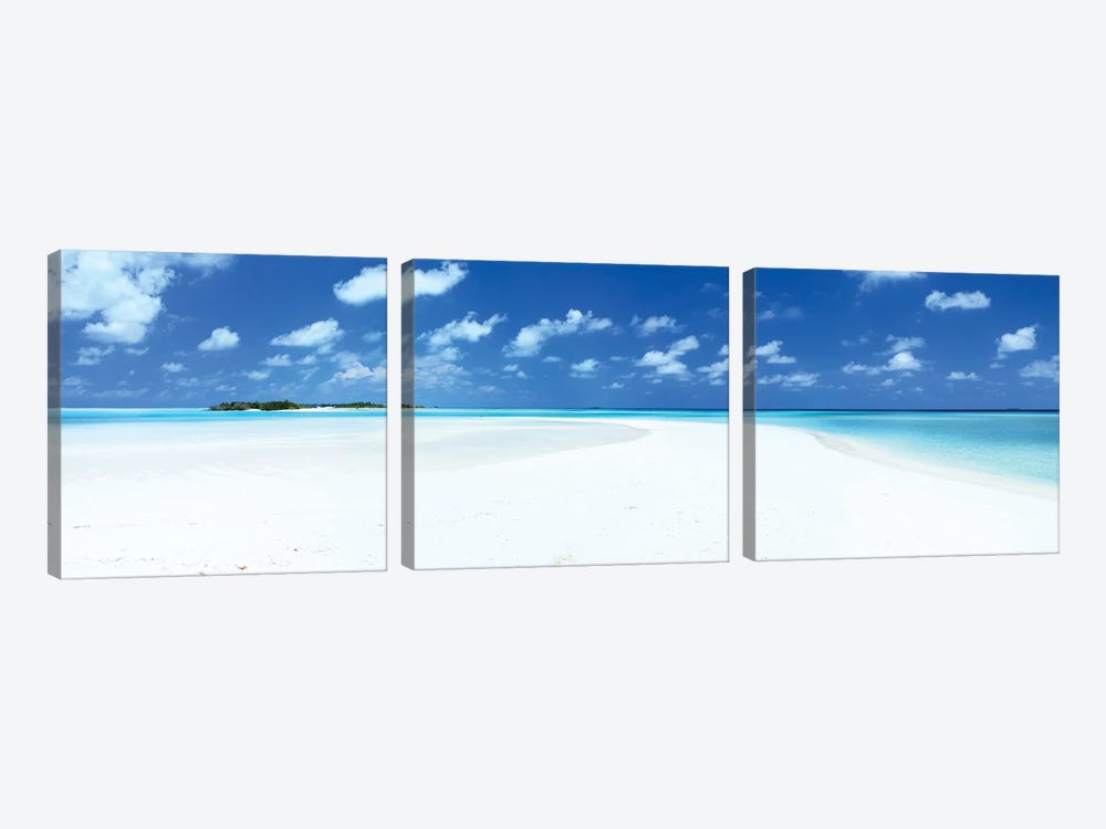 Sand And Sea, Maldives by Matteo Colombo 3-piece Canvas Wall Art